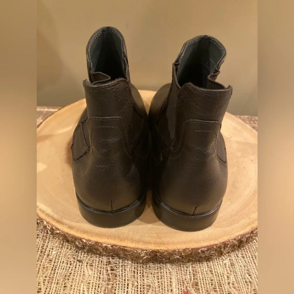 Calvin Klein Cadman Boots Mens‎ Sz-8 Pull On Dark Brown